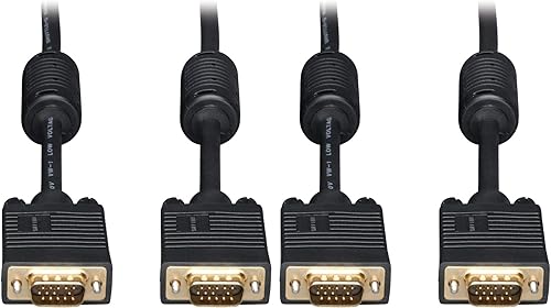 Vista 3 de Tripp Lite Cable de monitor coaxial VGA, cable de alta resolución con RGB coaxial (HD15 M/M) de 20 pies (P502-020)