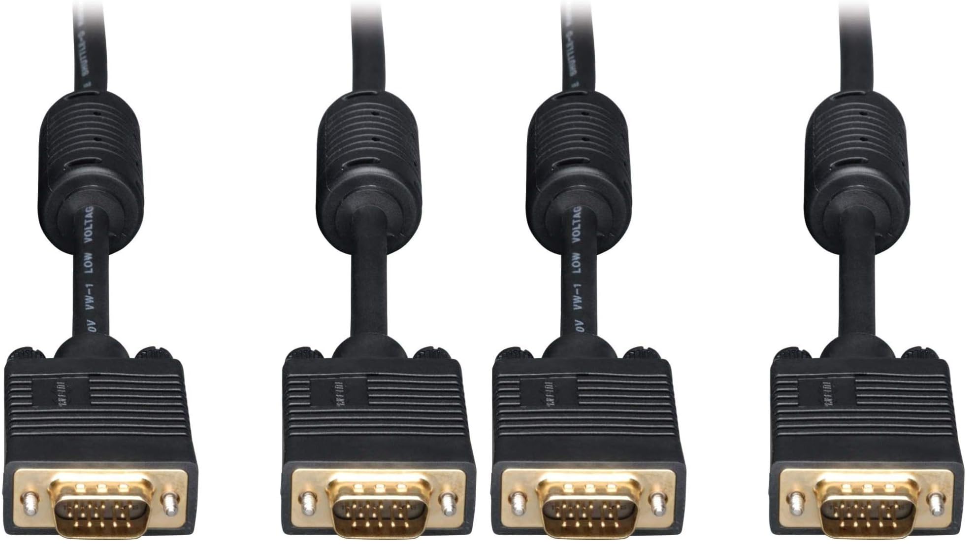 Tripp Lite VGA Coax Monitor Cable High Resolution Cable with RGB Coax (HD15 M/M) 30-ft.(P502-030) (Pack of 2)