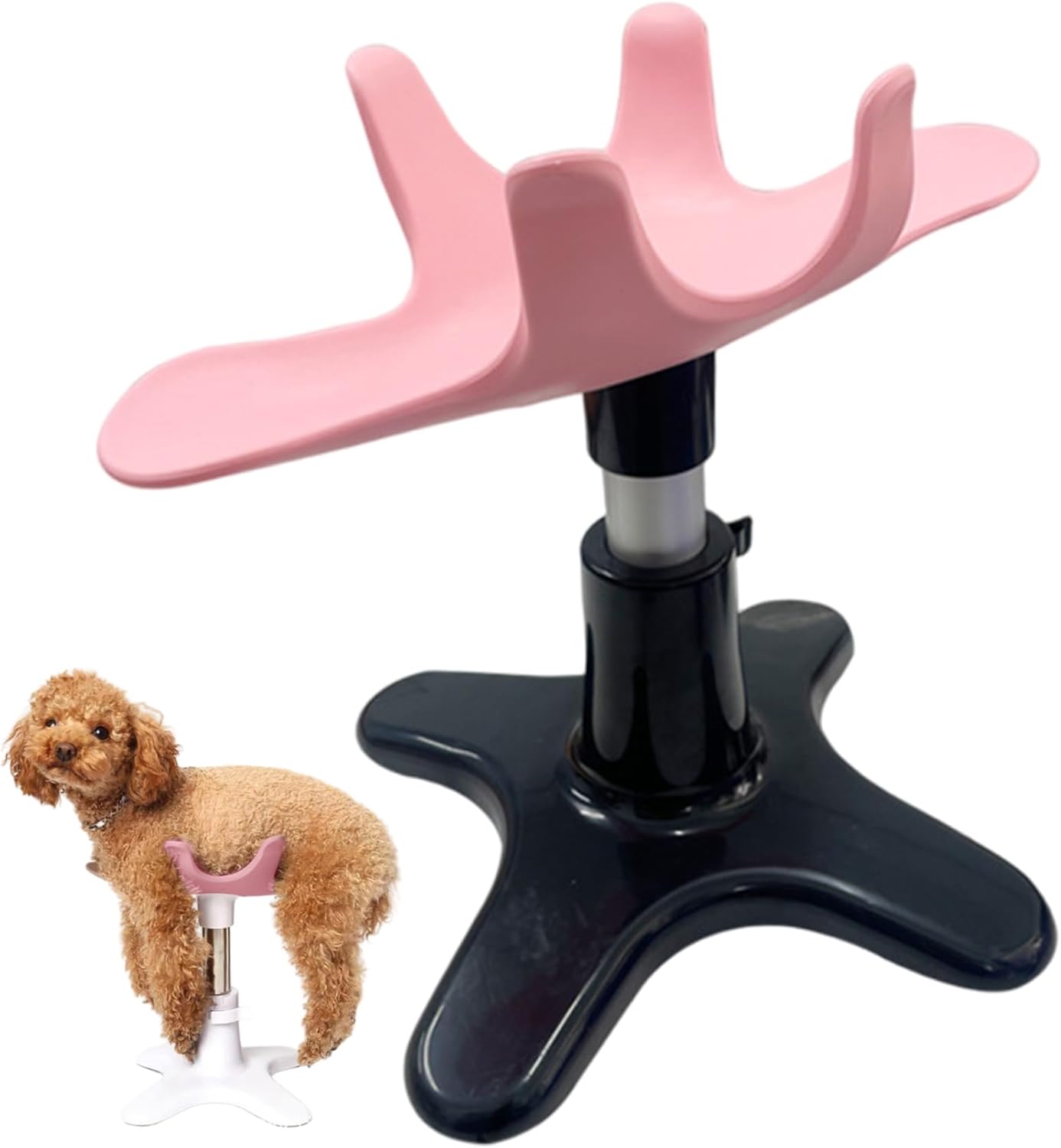 Dog Grooming Stand Adjustable Height Rotatable Dog Stand for Grooming Rubber Pet Support Holder for Bathing Trimming