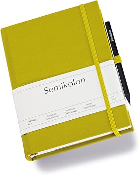 Semikolon - Travel Diary Grand Voyage, 304 Pages with World Map and Time Zones, Matcha