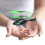 2 Channel Induction Mini RC Helicopter with Lights Crash Resistant Remote Control Helicopter Plane Gesture Sensing Aircraft RC Plane Kids Charging Flying Toys for Boys Children's Gifts