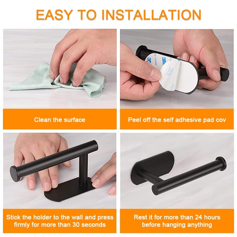 Portarrollos de papel higiénico Autoadhesivo Portarrollos de papel higiénico Montaje en pared Acero inoxidable Sin perforación Dispensador de rollos de toallas for baño Cocina Herrajes for baño ( Colo