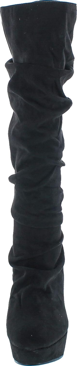 Women's Slouchy Platform Wedge Heel Knee High Boots