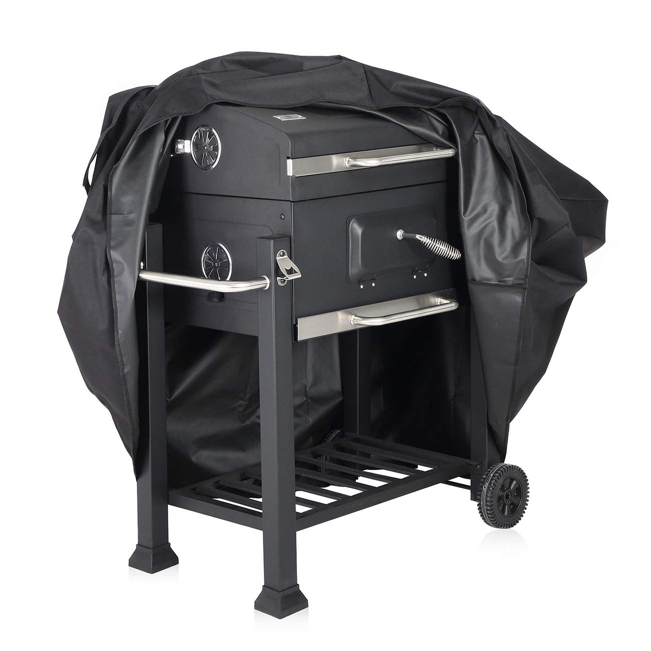 Funda para Barbacoa Impermeable 600D Oxford 147x61x122 cm Protectora Jardín para Parrilla de Carbón