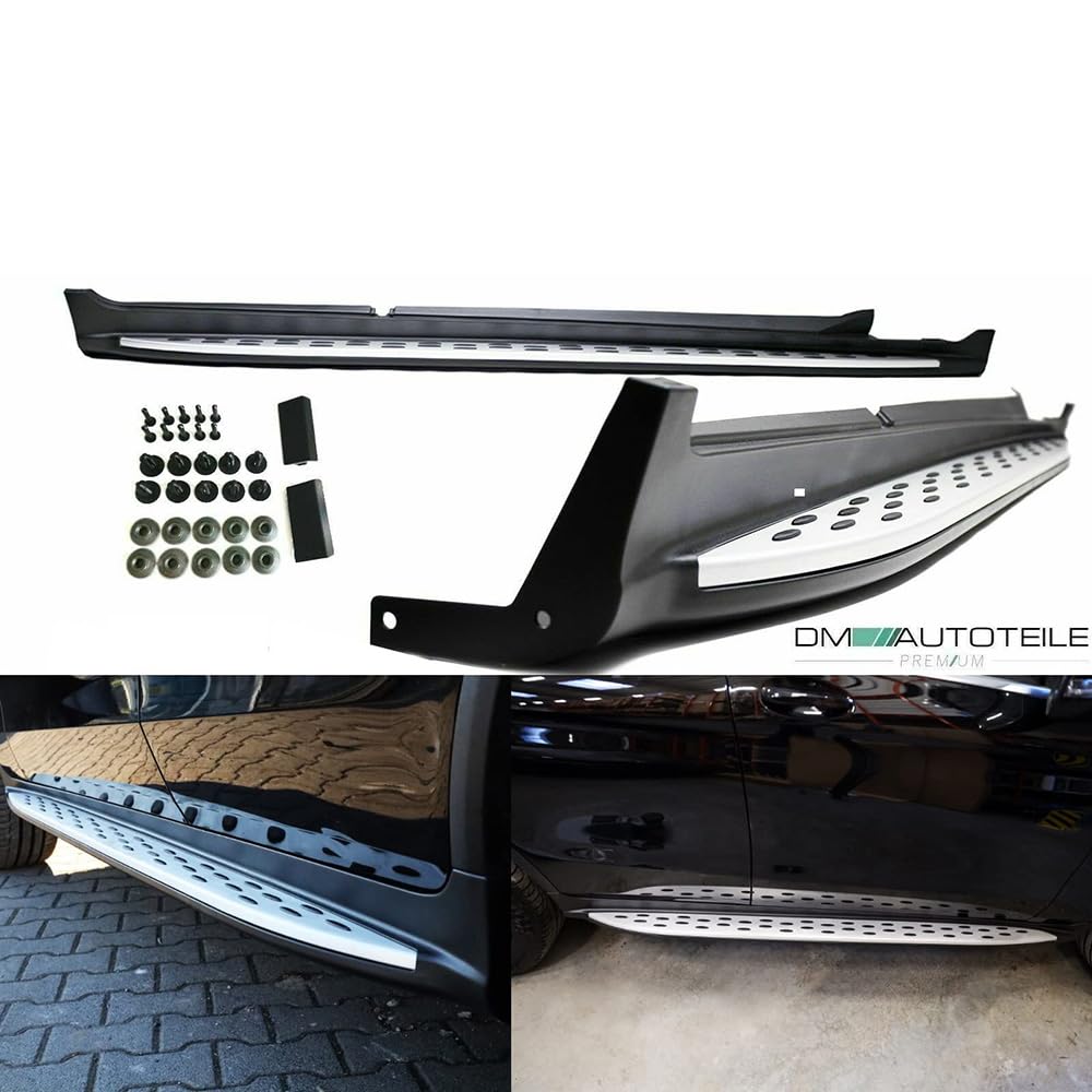 TaKesh 2 Pièces Jupes latérales Voiture, pour Mercedes GLC X253 + Coupe C253 2015-2019 Marchepieds Latéraux de Voiture Aluminium PéDales Anti-Collision