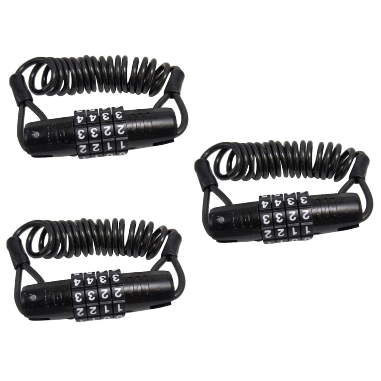 BESPORTBLE 3pezzi Serratura Antifurto Combinazione Digitale Portatile Cavo Resistente Per Biciclette Scooter Sicurezza Pratica e Compatta Per Tuo Veicolo