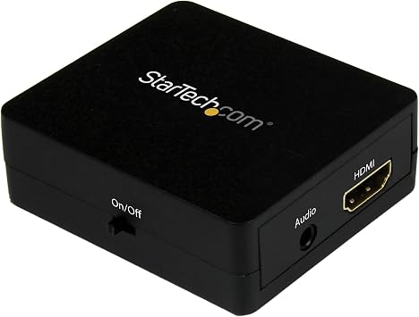 HDMI Audio Extractor - HDMI to 3.5mm Audio Converter - 2.1 Stereo Audio - 1080p HD2A,Black