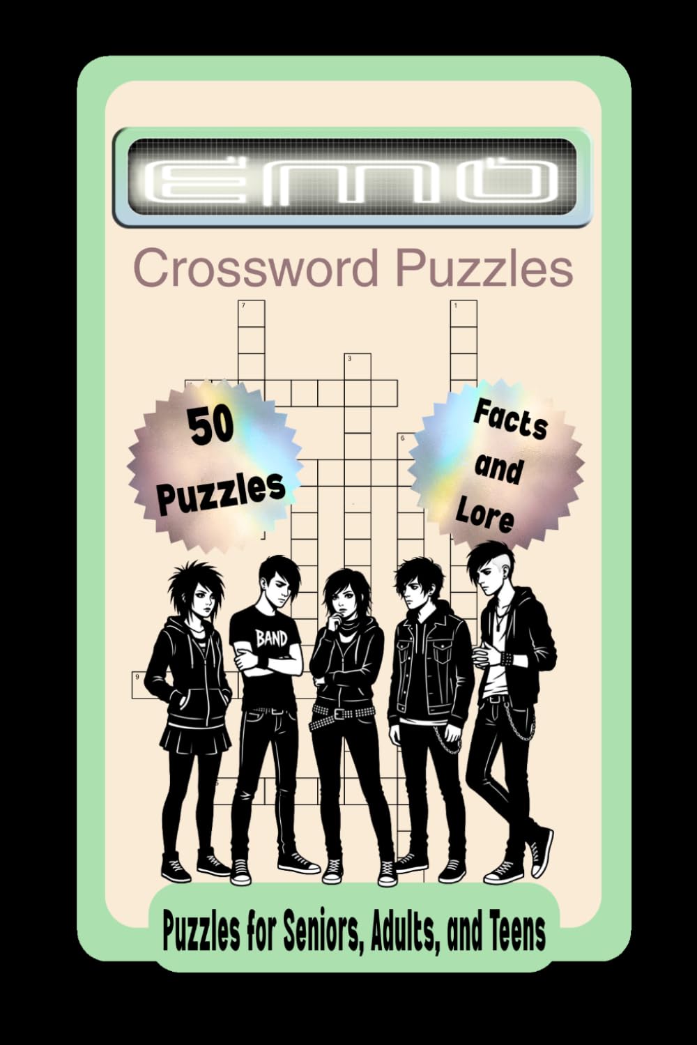 Emo Crossword Puzzles: Crossword Puzzles with Easy to Read Print about the Emo subculture | 6x9 inches, 102 pages | 50 Puzzles + facts and lore... Gift for Vacations, Holidays, and Relaxation