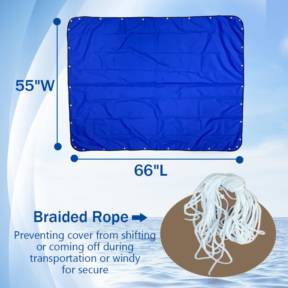 Housse de Protection pour Console Centrale T-Top - Toile imperméable Marine 600D (167 cm L x 140 cm l)
