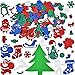 Produktbild WILLBOND 500 Stück Weihnachten Aufkleber Funkeln Schaum Aufkleber Weihnachten Basteln Aufkleber für Weihnachten Party Dekoration DIY Basteln