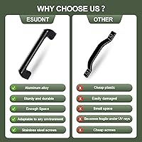 Vista 3 de Asa de agarre para caravana, barra de asistencia de aluminio para puerta de entrada automotriz para cámper, remolque, camión, remolque de carga