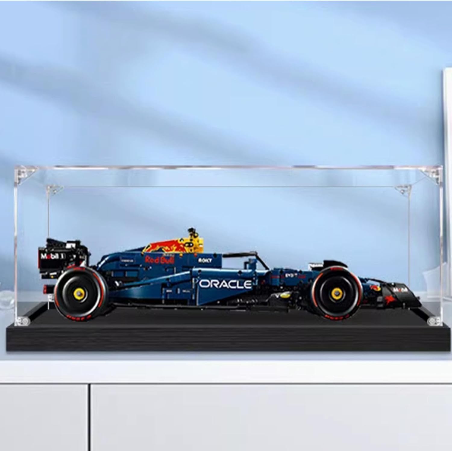 Vetrina acrilica per 42206 Oracle Red Bull Racing RB20 F1, modello esclusivo di auto sportiva da collezione, scatola trasparente antipolvere, 65 x 30 x 20 cm