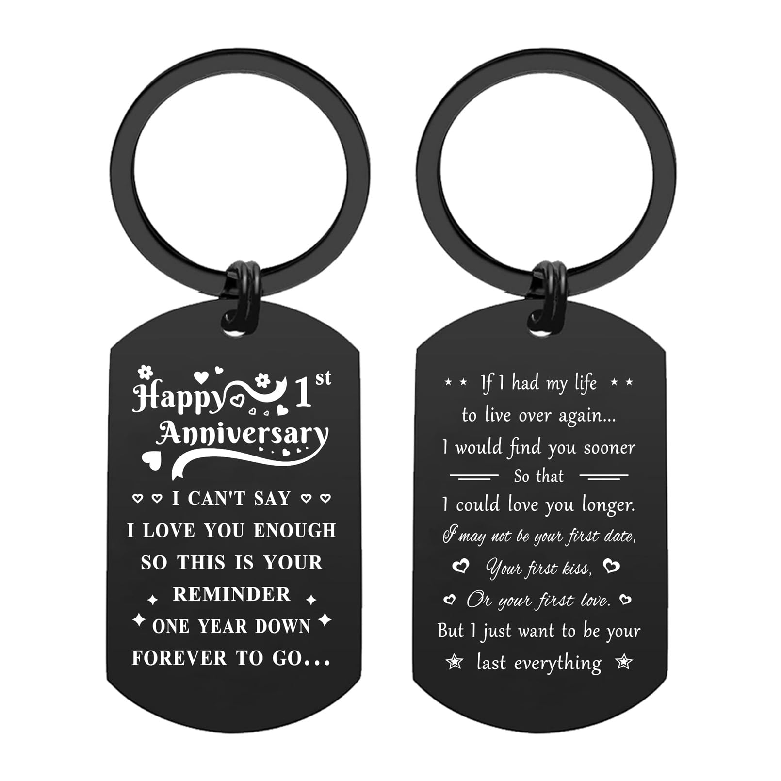 ENGZHI Anniversary Keychain Gifts for Wife, Eternal Love Keepsake for Her, Last Everything Couple Keychain for Married Women﻿