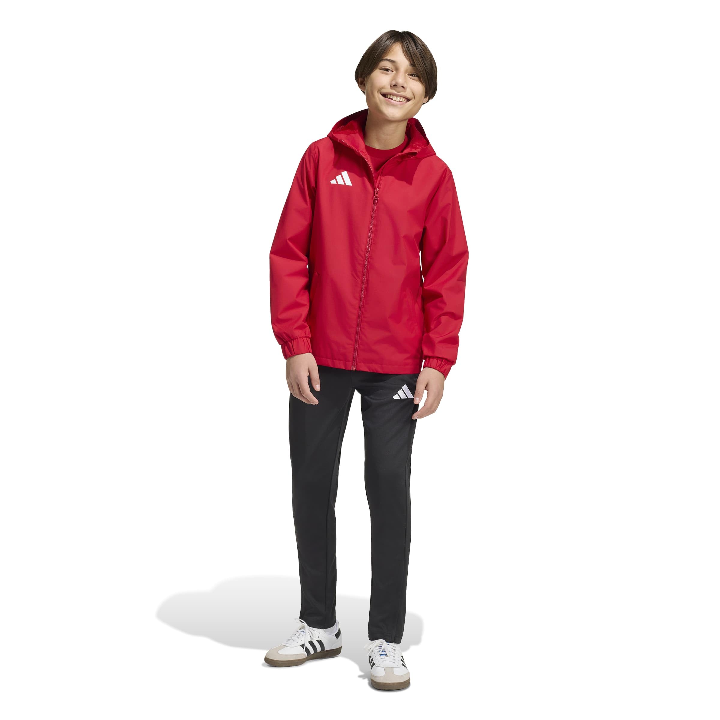 adidas Uniseks - dzieci Entrada26 All Weather Kids Coat, team power red 2/white, 15-16 Years
