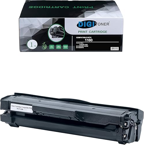 Compatible DELL1160 DELL B1160 DELL1160 DELL1165 dell 1160 Cartucho de tóner – Reemplazo para los números de pieza 331-7335. YK1PM, HF442 para