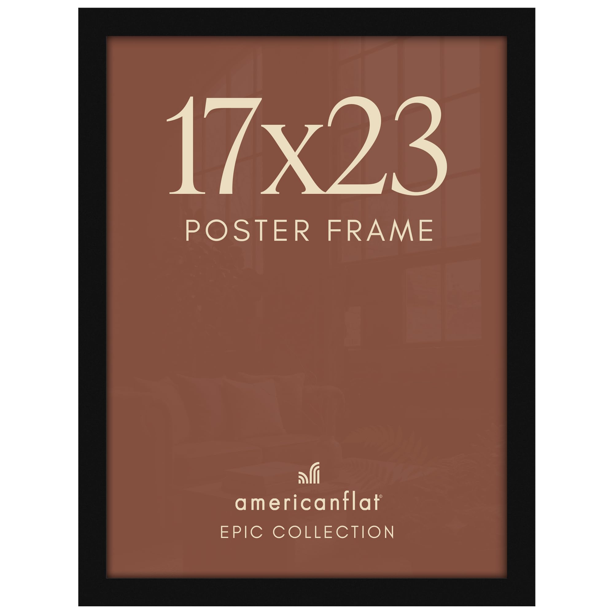 Americanflat 17x23 Poster Frame Engineered Wood in Black