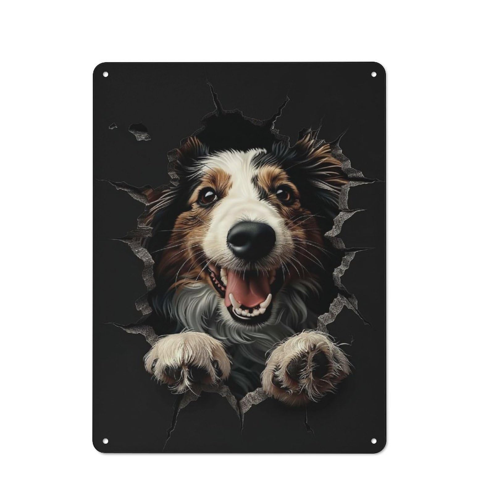 Borzoi Decorative Metal Sign 40x30cm, Country Style Bistro Wall Plaque for Kitchen, Cafe, Pantry Or Dining Room