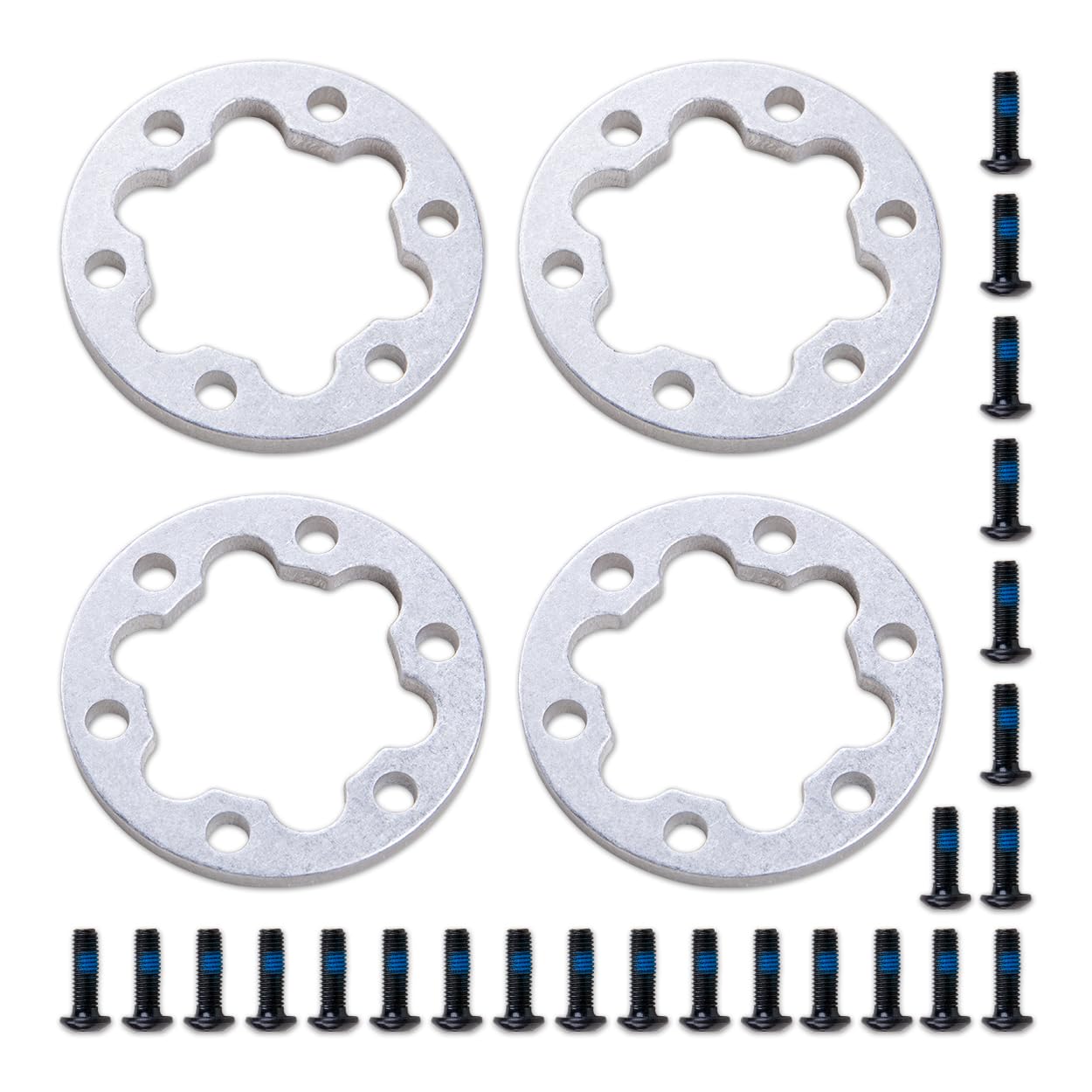 ZORZA 4Pcs Aluminum E-Bike Disc Brake Spacer Kit 6-Hole for 44MM Rotors