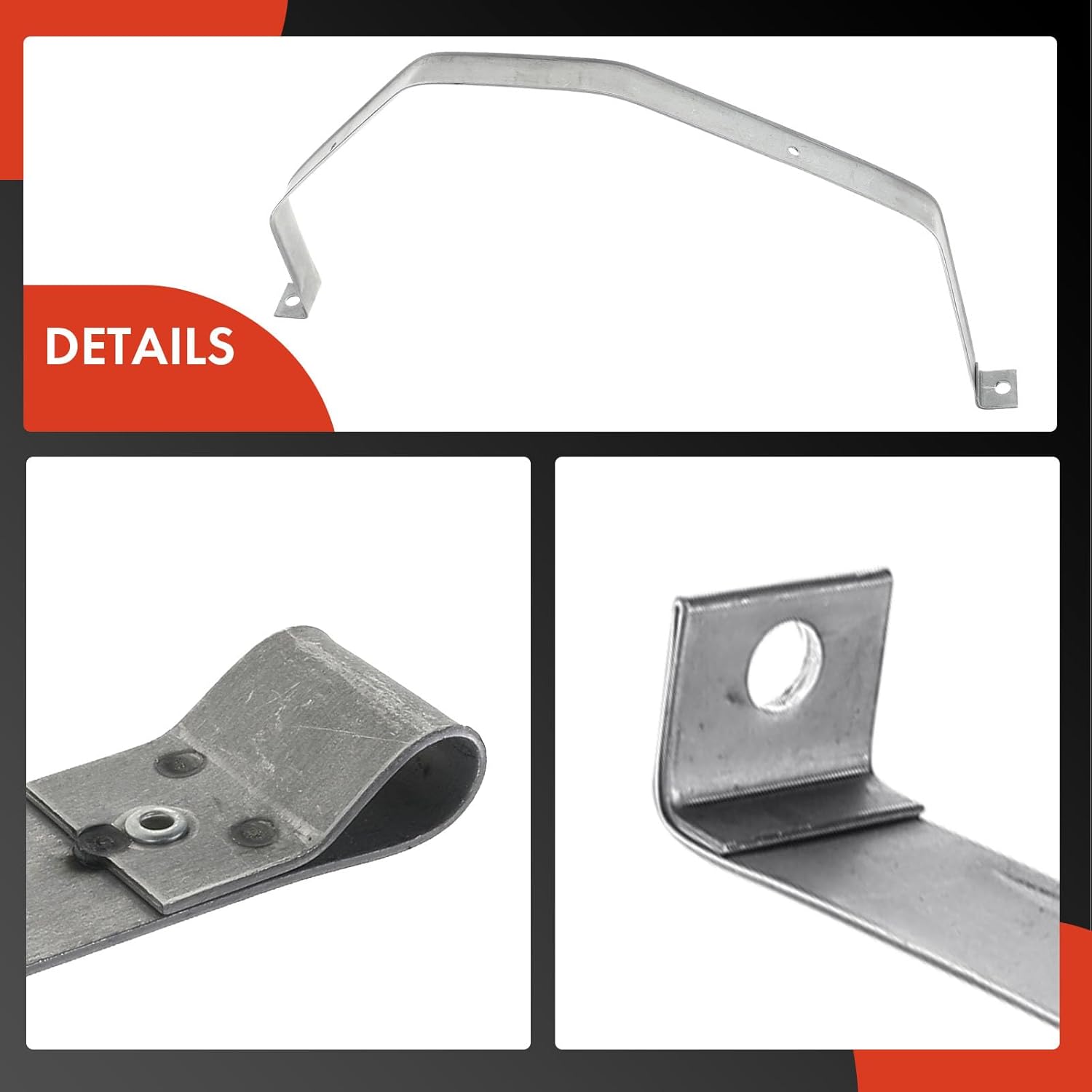 A-Premium Fuel Tank Straps Compatible with Ford Mustang 1998-2004 Naturally Aspirated Petrol 2-PC Set