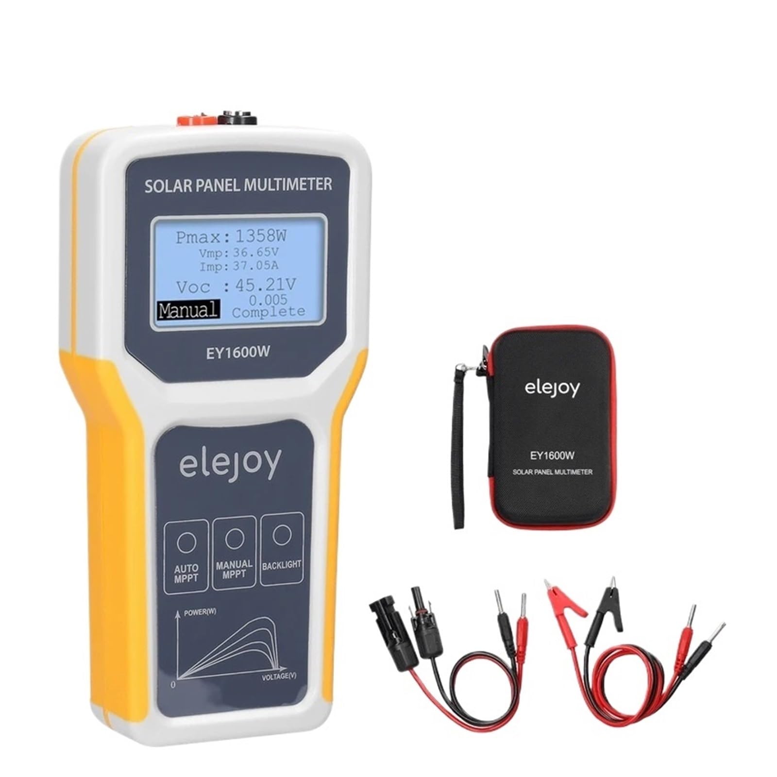EY1800W/EY1600W/EY800W/EL400B Tester Paneli Słonecznych Panel Fotowoltomierz Auto/Manualny Miernik MPPT Woltomierz(2000w)