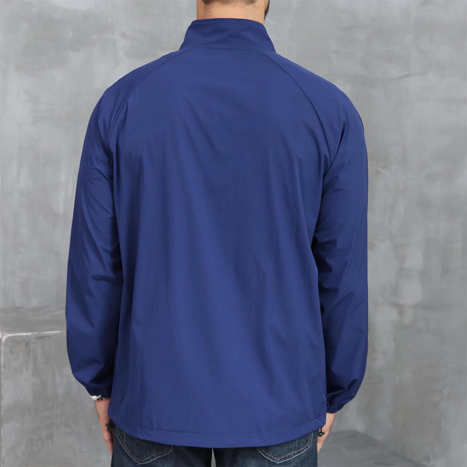 Opomelo Men's Athletic Quarter Zip Pullover Golf Hiking Running Lightweight Jacket Workout Sweatshirt With Pocket - Image 5