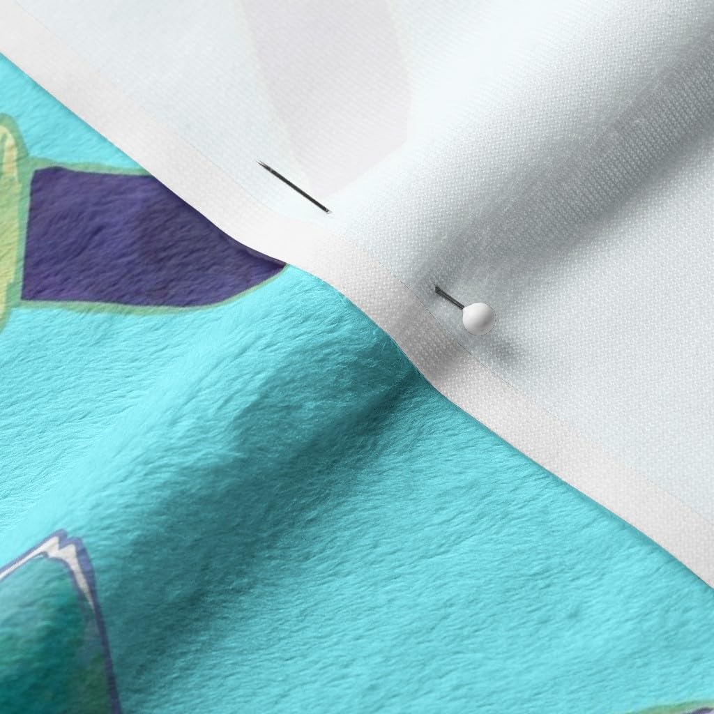 Spoonflower Fabric - Watercolor Nail Polish Blue Makeup Fashion Salon Printed on Minky Fabric by The Yard - Sewing Baby Blankets Quilt Backing Plush