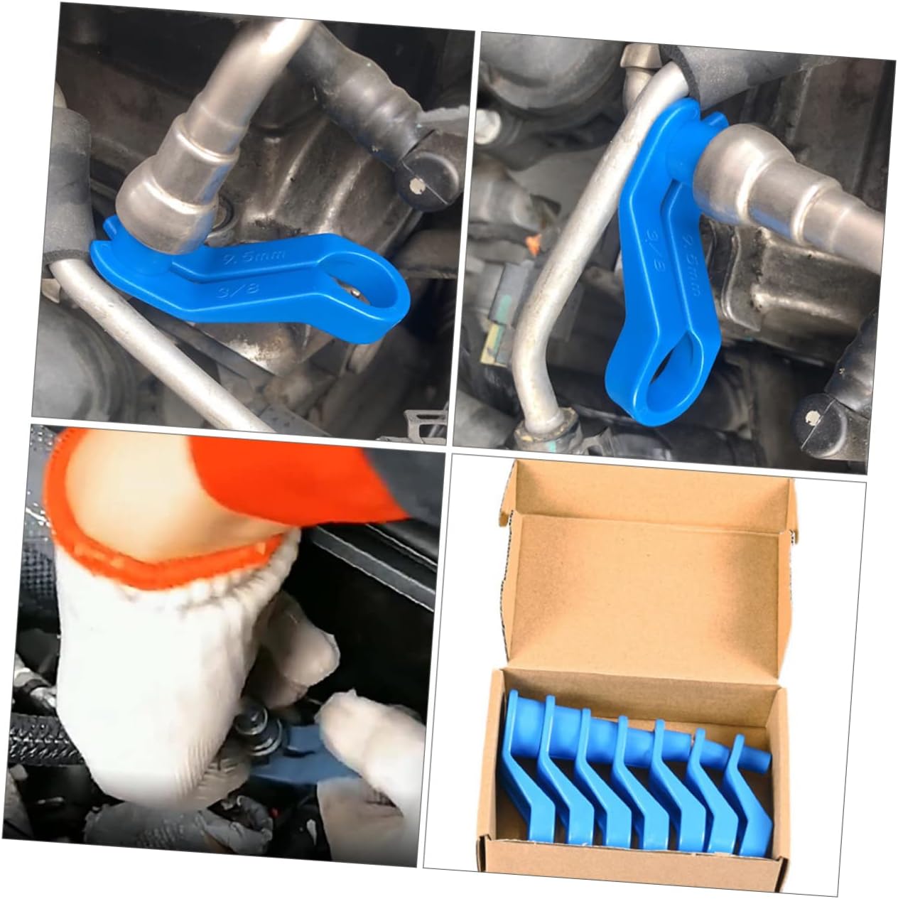 VALICLUD 7Pcs Repair Tool for Fuel Line Disconnect Durable Auto Mechanic Tool for Fluorine Removal Compatible with Domestic and Import Vehicles Versatile Disconnect Couplings