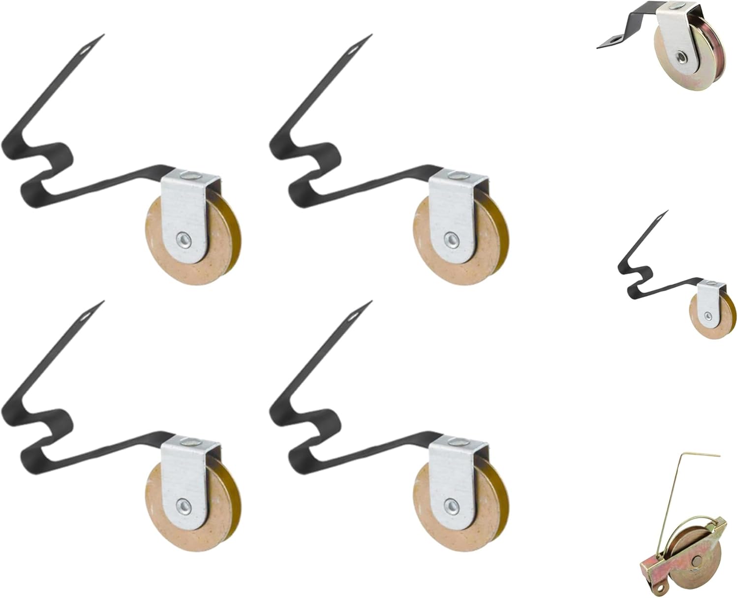 Sliding Screen Door Roller, Spring-Loaded, 1-1/4 In. Steel Roller 2 Pack Screen Door Wheels Replacement