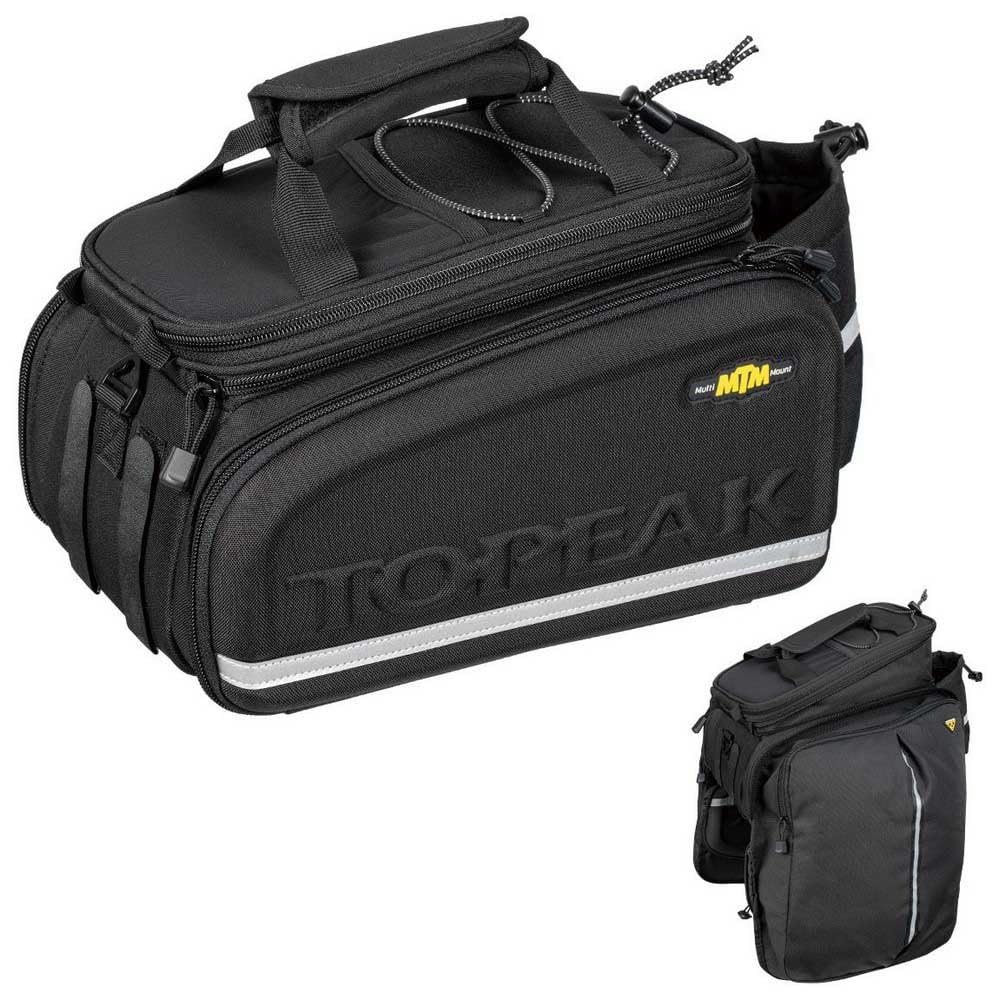 Topeak MTM Sac de vélo Multi-​Supports DXP, résistant à l'eau, avec côtés Extensibles pour Porte-​Bagages KLICKfix/​Racktime Snapit ou MIK, Noir