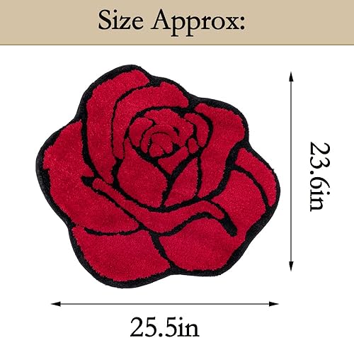 Miniatura 10 de Bonita alfombra de baño de rosas para baño, alfombras de baño de flores moradas, esponjosas, suaves, absorbentes, antideslizantes, lavables a