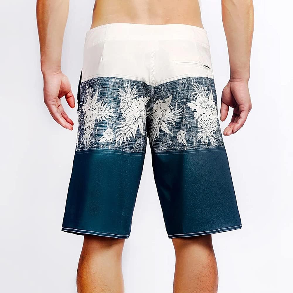 Palmwave Hawaiian Microfiber, 4-Way Stretch Boardshorts - Multiple Pockets