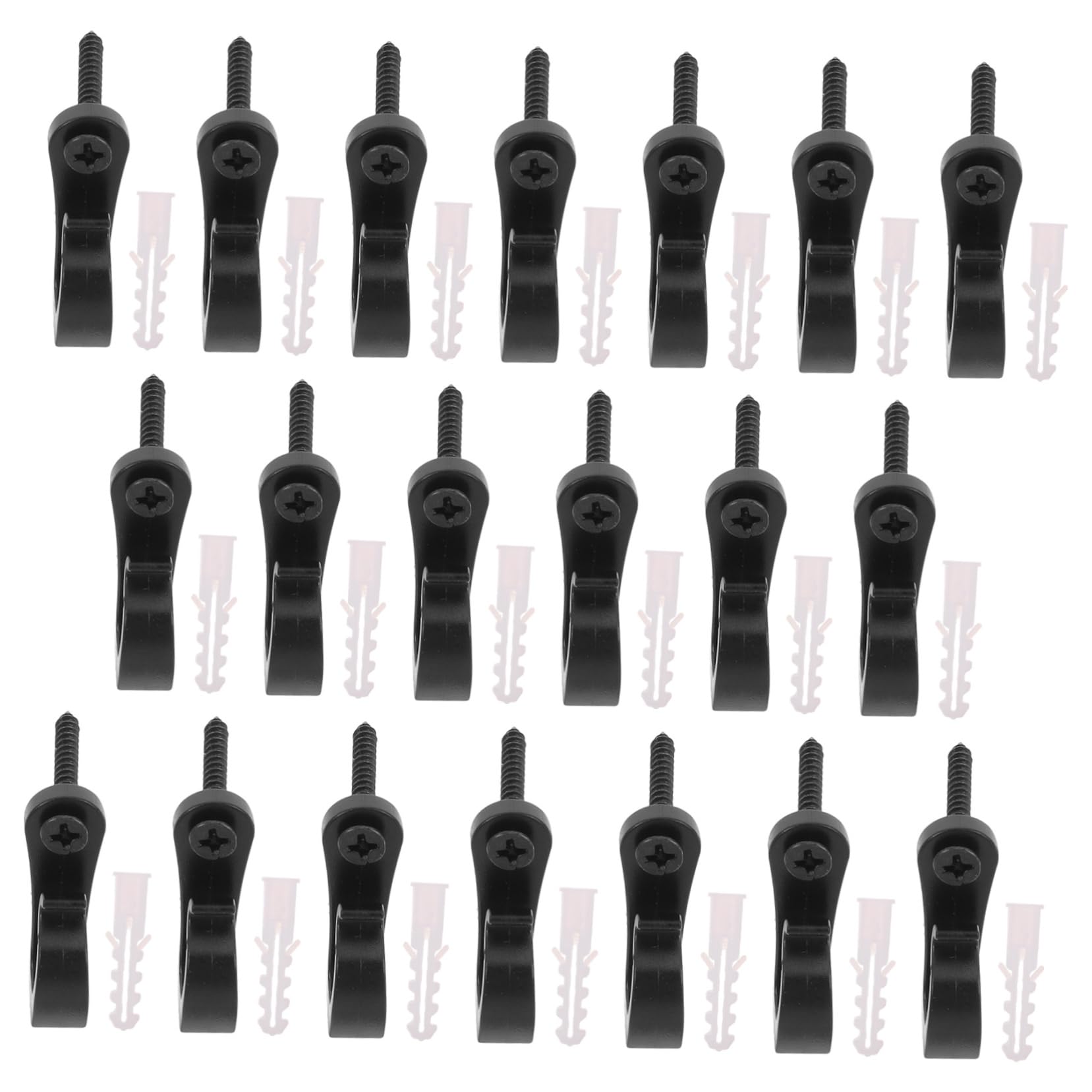 ibasenice 20pcs Plastic Hanging Hooks for Outdoor String Lights Clips for Tent Poles Patio Decoration Camping Accessories