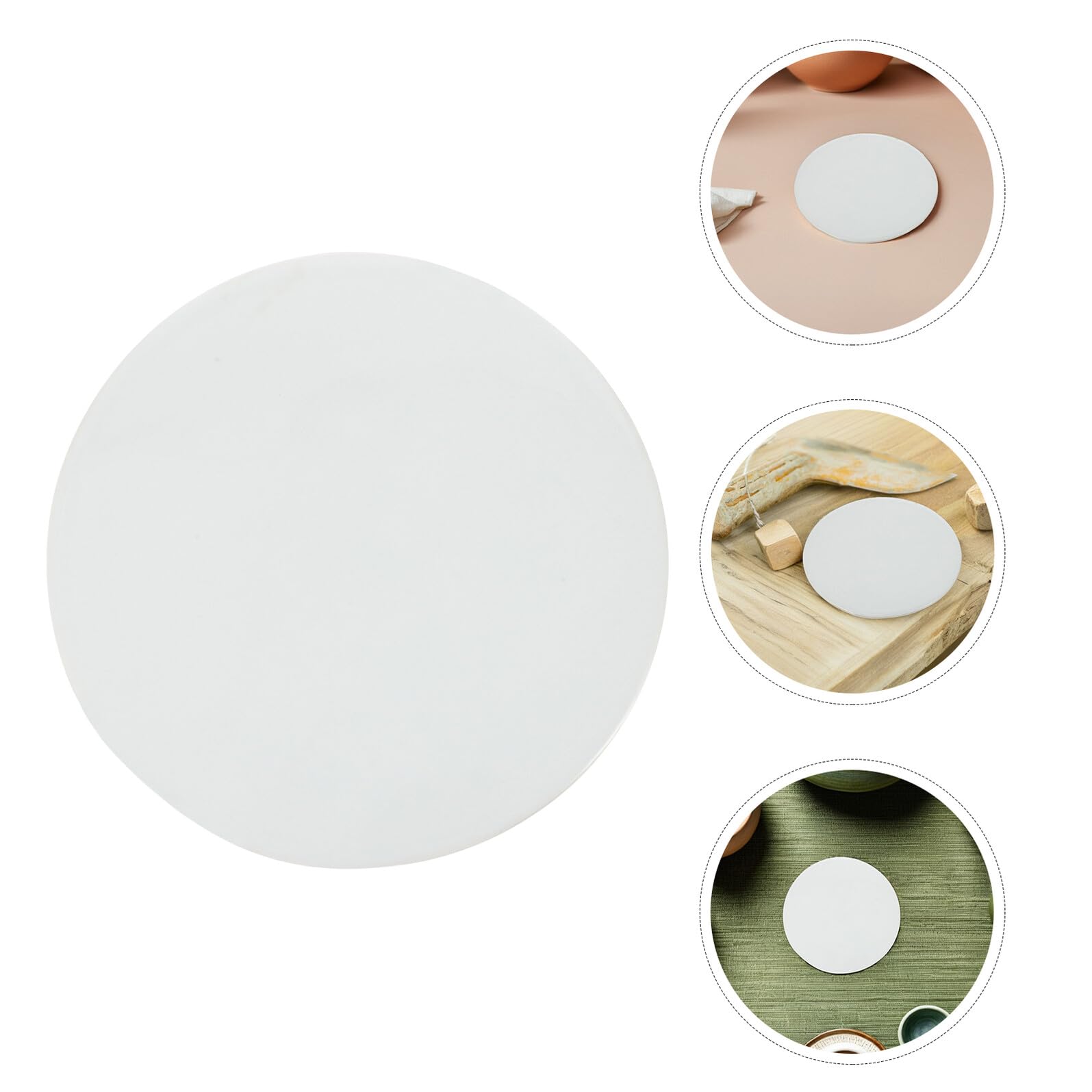 Tofficu Tabla de Secado de Cerámica para Pintura Artística, Base Redonda de Blanco para Modelado de Arcilla, Secado Rápido y Estabilidad en Talleres y Clases de Cerámica