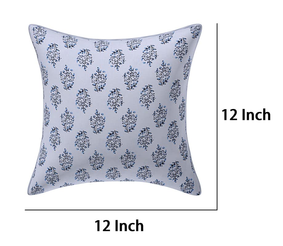 Image of Texstylers Pure Cotton Reversible Jaipuri Print 12x12 Inch Cushion Covers,05