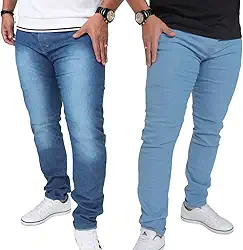 Kit 2 Calças Jeans Masculina Slim Fit com Lycra Stretch Premium Original Combo 2 Peças Com Estilo | Básico Essencial Dia a Dia