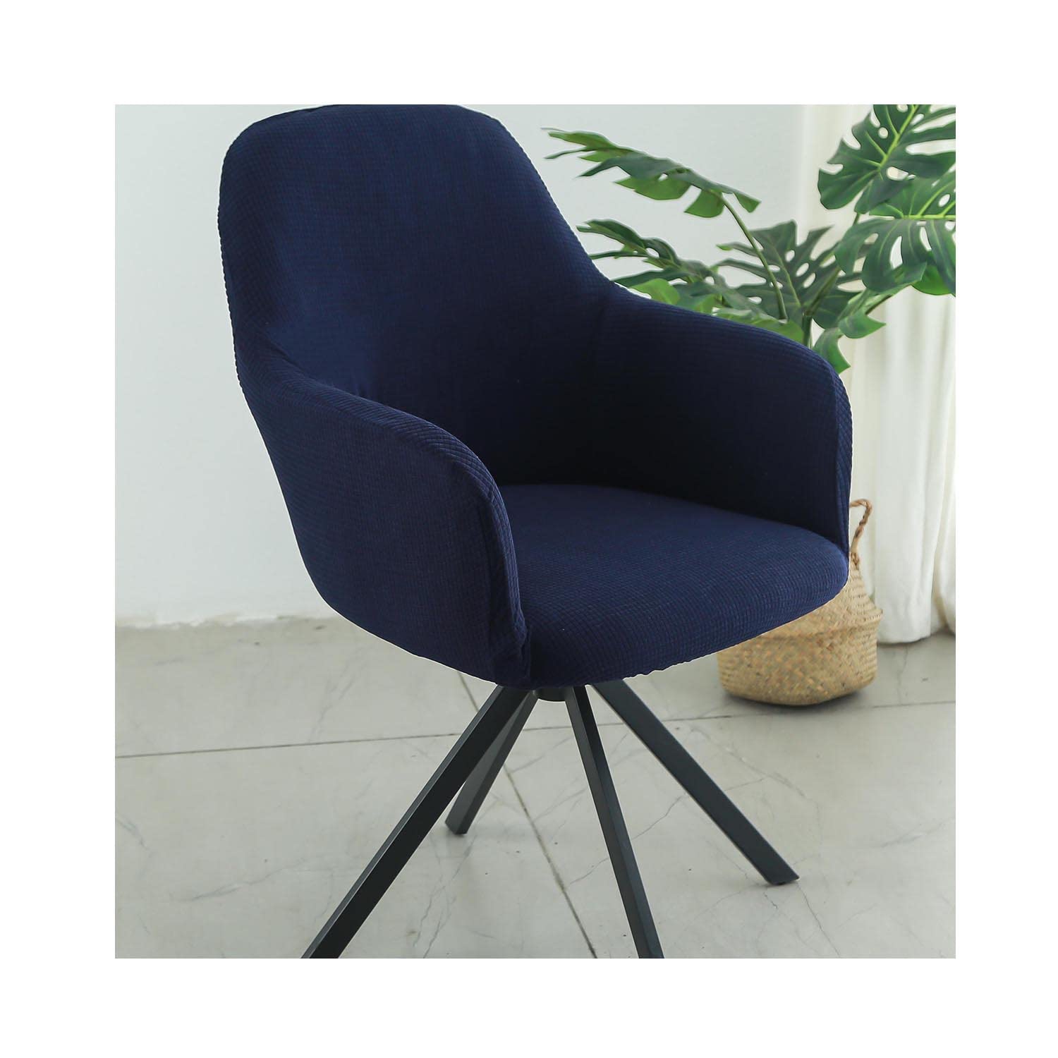 XGANGM Fantasia Copertura Sedie Sala da Pranzo 6/2/4 Pezzi con Braccioli Fodera per Sedia Cucina Coprisedie Elasticizzato Moderni con Schienale Scandinava Poltroncina Copri per Ufficio,K,6PCS