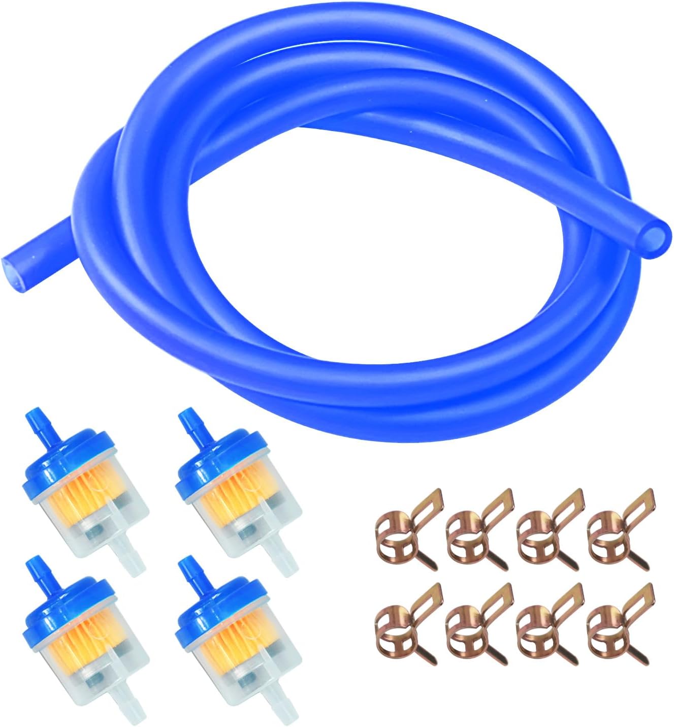 Dirt Bike Gas Fuel Line Hose Fuel Filter for 50cc 110cc 125cc TaoTao Coolster Apollo GY6 Motorcycle Pit Bike Motocross Pocket Bike Chinese Atv Four Wheeler Moped Scooter Quad Go Kart Parts Blue product image