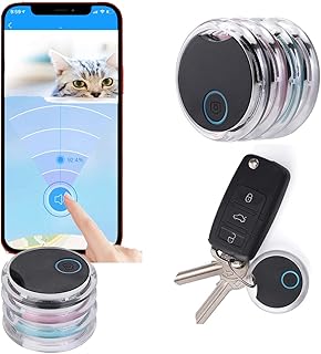 4 Pack Smart Bluetooth Tracker & Bluetooth Key Finder – Key Locator Device with App,GPS Tracking Device for Kids Pets Keychain Wallet Luggage,APP Control Compatible iOS Android