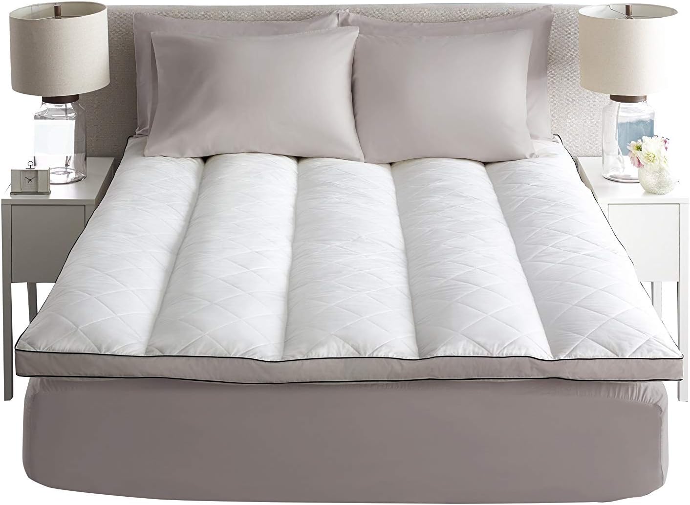 Pacific Coast Euro Rest Quilt Top Feather Bed - Queen