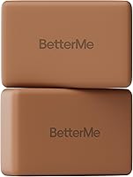 Vista 10 de BetterMe - Juego de 2 bloques de yoga de espuma de alta densidad para estiramiento, pilates y entrenamientos, bloques de ejercicio ligeros Marfil