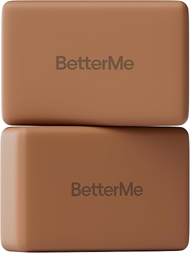 Miniatura 10 de BetterMe - Juego de 2 bloques de yoga de espuma de alta densidad para estiramiento, pilates y entrenamientos, bloques de ejercicio ligeros Marfil