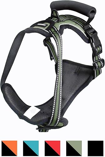 Miniatura 2 de Arnés acolchado reflectante para perro, ligero antidesgarros, arnés ajustable para mascotas al aire libre para perros pequeños, medianos y grandes