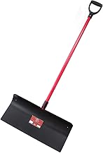 Bully Tools 92817 Steel Snow Pusher with Fiberglass D-Grip Handle, 24