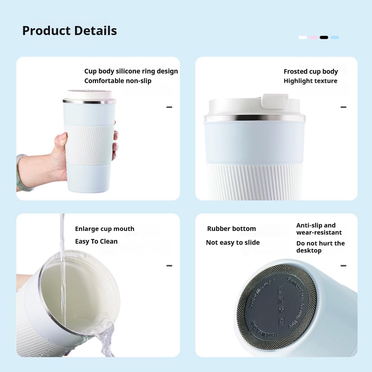 Amazon | 510ml (18オンス) セラミックコーティングステンレススチール 