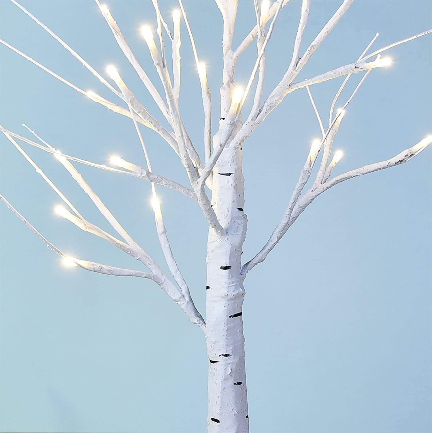 LIGHTSHARE 18'' Birch Tree Table Lamp 24 LED Lights Warm White, Bonsai Jewelry Holder Decor Easter Tree for Home Party Wedding Holiday Décor
