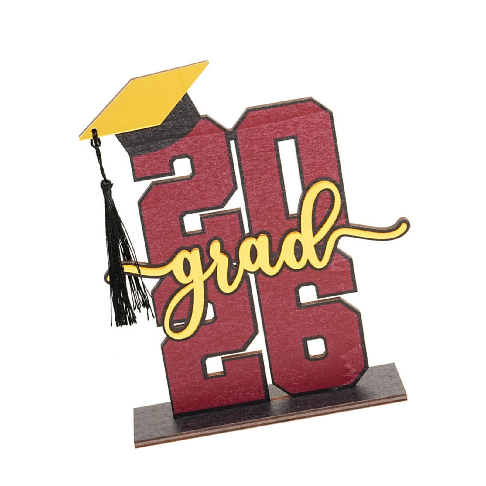 hogtnd Class 2026 Wooden Table Toppers "Congrats Grad ", Wooden Sign, Graduation Table Toppers, "Congratulate", Tiered Tray Decorations