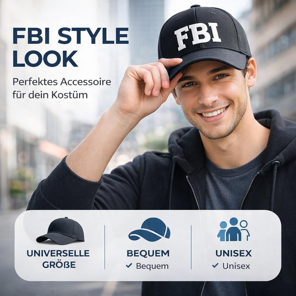 TK Gruppe Timo Klingler S.W.A.T czapka z daszkiem z daszkiem Swat, FBI, jako dodatek do kostiumu, kostium dla kobiet i mężczyzn, karnawał