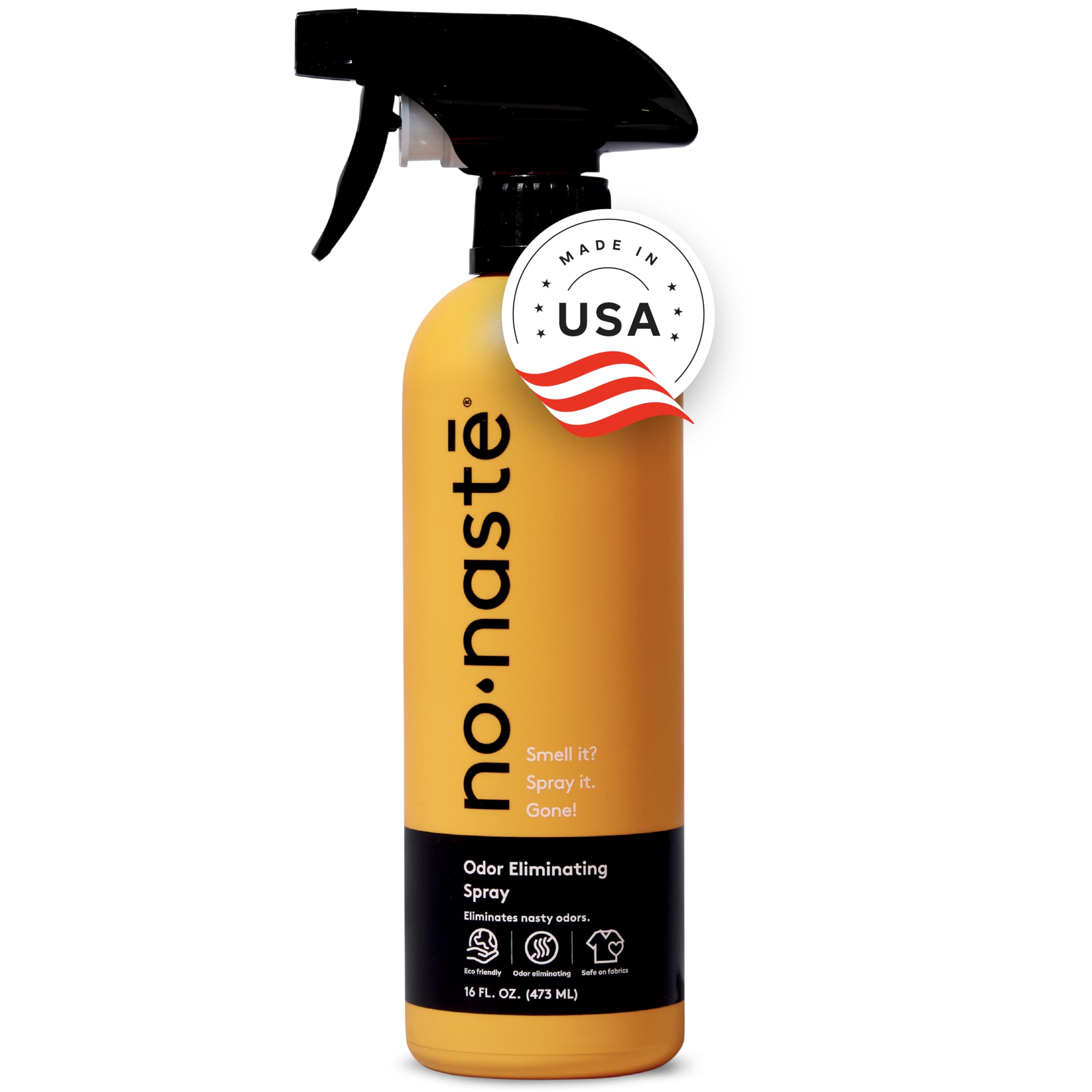 Odor Eliminating Spray for Shoes, Gym Bags, Sports Gear & Yoga (16 Oz, Pack of 1) | Long-Lasting Fabric Refresher with Enzymes | Shoe Deodorizer & Gym Bag Deodorizer, Fabric-Safe