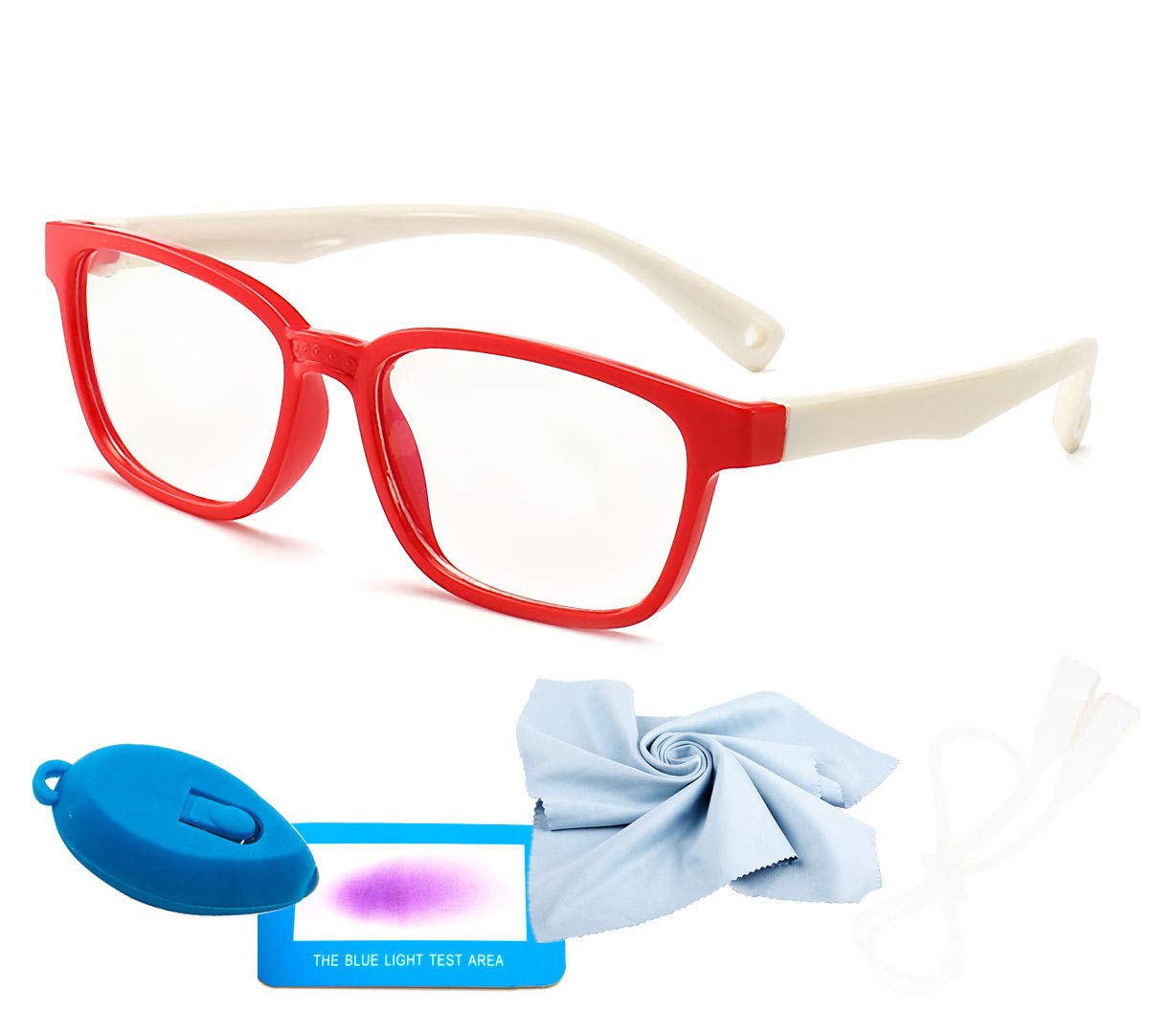 Faerieking Blue Light Blocking Glasses Kids Computer Gaming Glasses for Girls Boys Anti Eyestrain & UV Glare