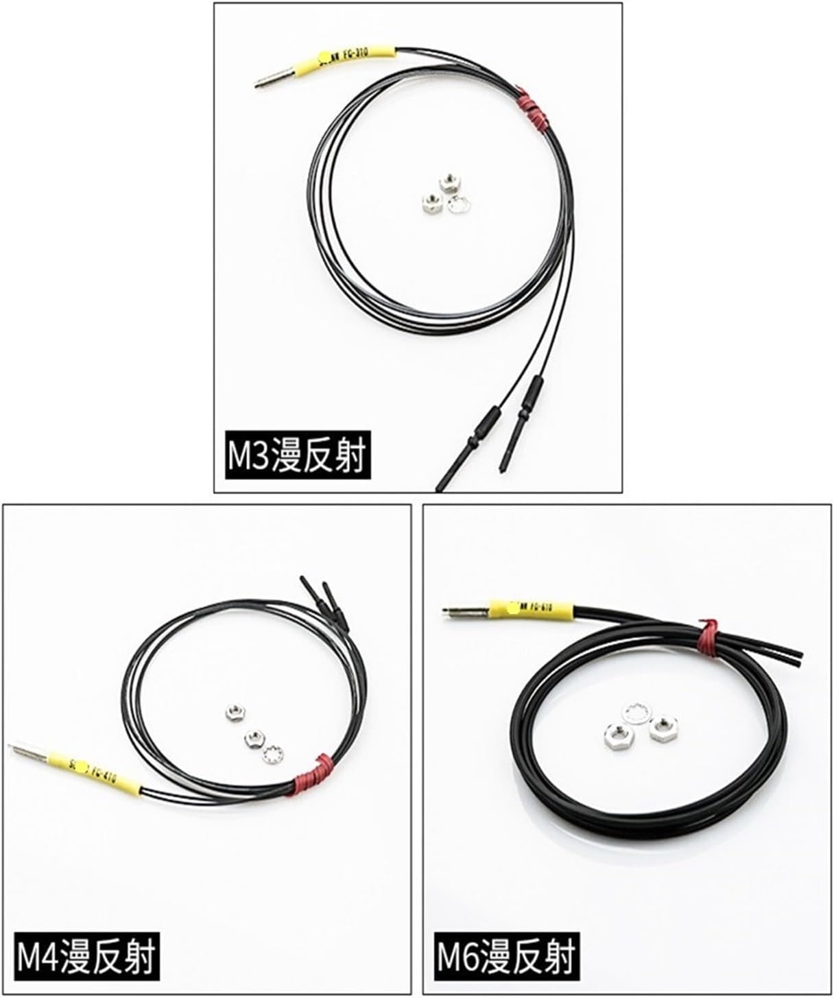 1 meter fiber amplifier sensor probe M3 M4 M6 diffuse reflection fiber FQ-310 FQ-410, FD-610(FQ-310A)